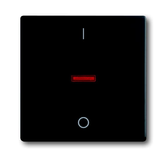 ABB "Клавиша для механизма 1-клавишного выключателя, с красной линзой, с маркировкой ""I/O"", Future/Axcent/Carat/Династия, черный барха